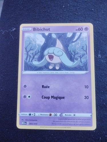 Carte pokémon bibichut - carte,