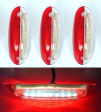 4 X MARQUEUR LATÉRAL LED VERTICAL ROUGE/BLANC POUR AUTOBUS SETRA SCANIA MAN