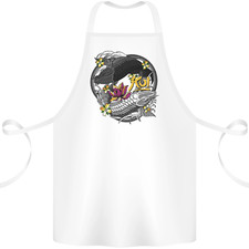 Carpe Koi Ying Et Yang Bassin Poisson Tablier Coton 100% Biologique