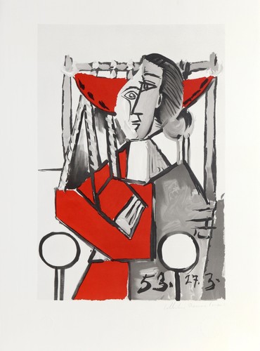 Pablo picasso femme - pablo, assise