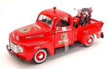 MAISTO - Pick-up pompier avec moto HARLEY DAVIDSON de 1936 – FORD F-1 - 1/24 ...