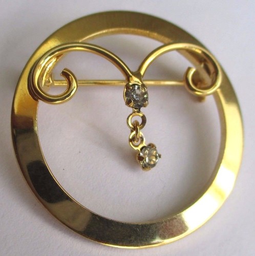 Broche ancienne couleur - broche,