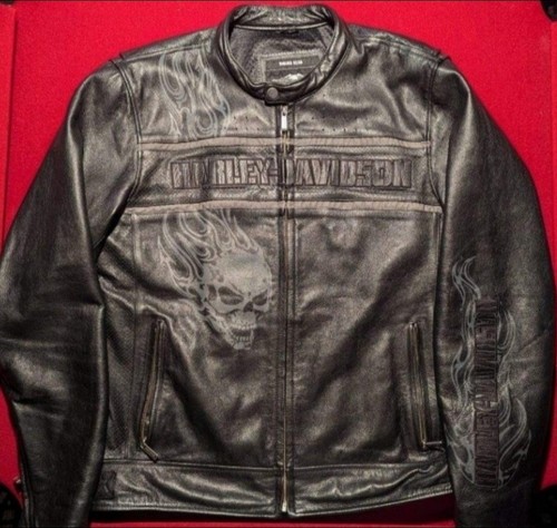 Harley davidson black leather - davidson,