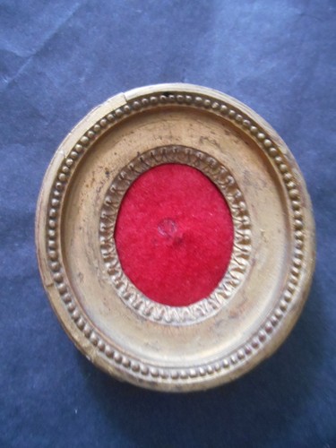 Cadre doré miniature xixème - cadre,