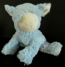 *. DOUDOU PELUCHE AVENE PEDIATRIL MOUTON BLEU SPIRALE BLANC - EXCELLENT ETAT