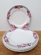 Assiettes à dessert anciennes, en faïence - Ceranord St Amand