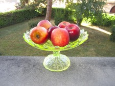 Ancienne coupe à fruits ou compotier en ouraline très bon état opaline de foire.