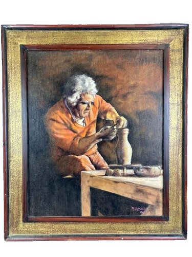 Grand tableau huile - a, l'huile