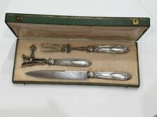 Service à gigot 3 pièces en argent fourré style Louis XVI ref 888