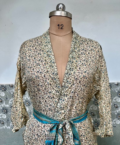 Robe longue kimono - longue, soie
