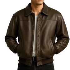 Blouson bombardier en cuir