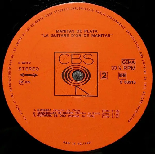 Manitas plata guitare or - manitas, de