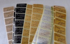 Lot 200 Etiquettes Stickers neuf bijoux cadeaux Plaisir d'offrir 5 assortiments