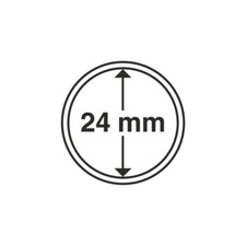 Capsules numismatiques rondes 24 mm pour monnaies de collection.