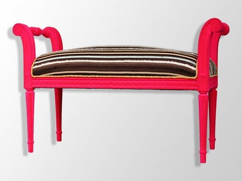 Banquette fuschia déco - banquette,