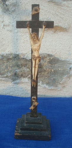 V75 crucifix ancien xviii xixe - crucifix,