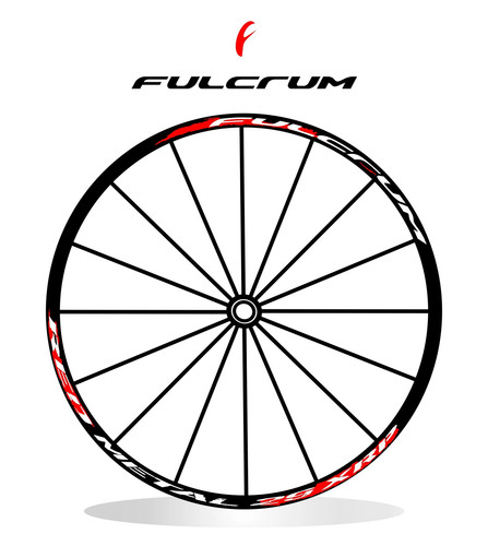 Fulcrum sticker kit red metal - sticker,