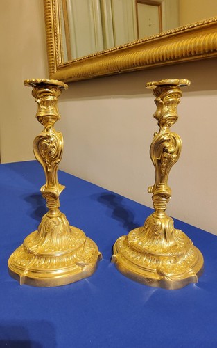 Paire flambeaux bronzes - paire, en