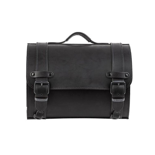 Sac valise moto cuir noir - moto,