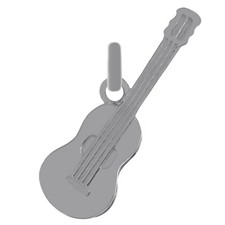 Pendentif Guitare en Argent