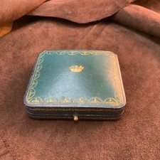 Ecrin ancien Risler & Carré Maroquin vert Couronne ducale Doré au fer ca 1900