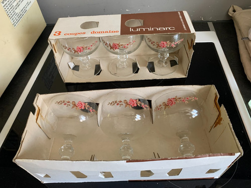 Lot luminac verres pied - 6,
