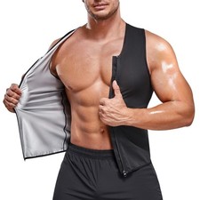 Gilet de Sudation pour Homme Sauna Débardeur Sport Gaine Ventre Plat Compress...
