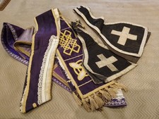 Lot D'anciennes ETÔLEs Et MANIPULEs A Restaurer/XIXÈ/RELIGIEUX/NO CHASUBLE