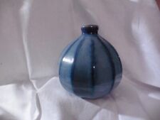 VASE BOUTEILLE  BOULE EN GRES DU CENTRE BLEU A COTE N°21 H 20 CM TOUR 56 CM