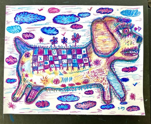 Dessin chien teckel - chien,