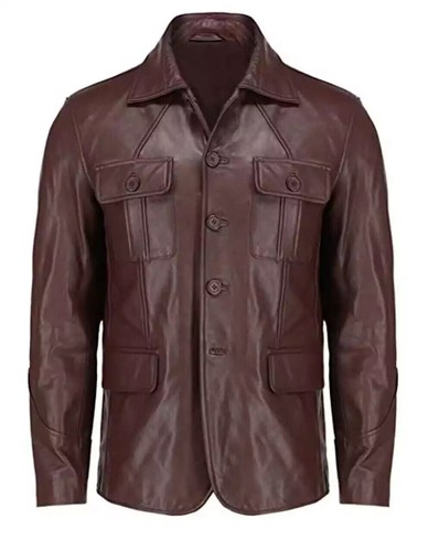 Veste cuir marron pour - veste,