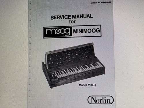 Moog minimoog service manual - service,