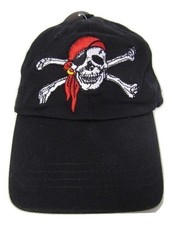 Jolly Roger Pirate Tête de Mort Croix OS Rouge Chapeau Boots Hunter Noir