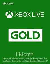 Code Xbox Live Gold  1 mois  - Xbox one