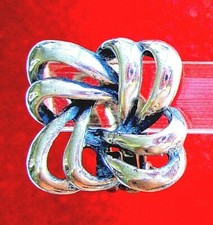 VINTAGE 1950' STERLING KNOT CLIP EARRINGS - ITALY