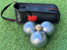 Triplette Boules pétanque JB 74 mm 665 g + cochonnet + étui – logo Aoste