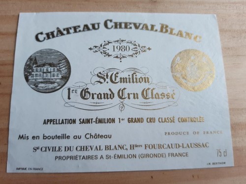 étiquette vin chateau - chateau, cheval
