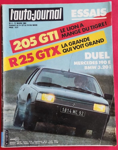 Auto journal 1984 205 - n°4,