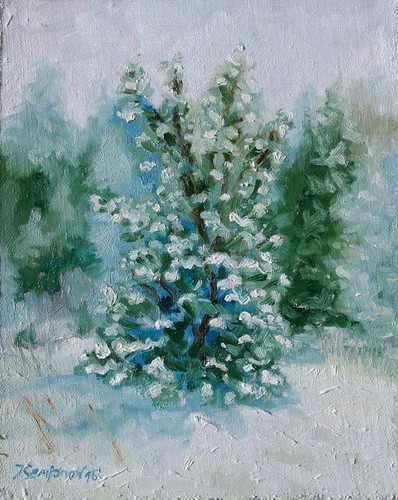 Paysage hiver arbres neige - paysage,