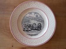 assiette en faïence Expédition de Madagascar Jet F BOURDALEIX BORDEAUX