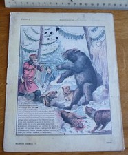 Ancien Protège-cahier Couverture "LA CHASSE A L'OURS"  Collection Godchaux