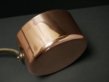 Casserole Cuivre étamé Made in France Bord épais 2mm Diamètre 16,5 cm