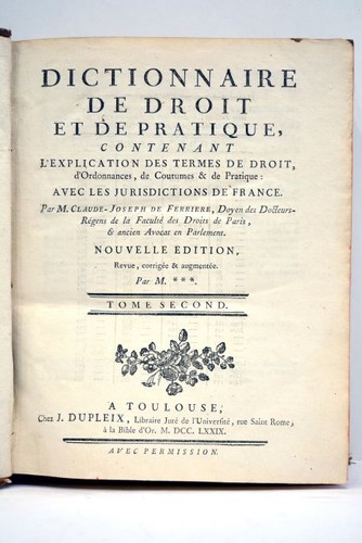 Livre ancien ferriere - livre,