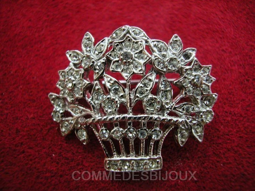 Broche vintage corbeille - broche,