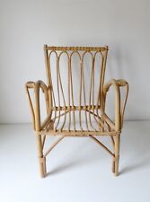 PETITE FAUTEUIL ENFANT EN ROTIN DESIGN ANNÉES 60 70 VINTAGE LOFT 1970