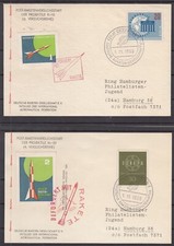 SD26045/ GERMANY – MI BERLIN # 189 & BUND # 320 ON COVER & CARD VIA ROCKET POST