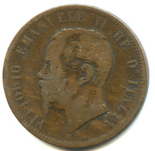 Italie , 10 centesimi Victor Emmanuel II 1866 N n°6936