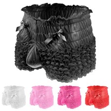 Sexy Mens Mens Ruffled Lace Briefs Sissy Crossdress Panties Underwear Pantes /