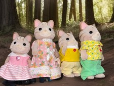 Sylvanian Families Famille Chats Tigrés Marron