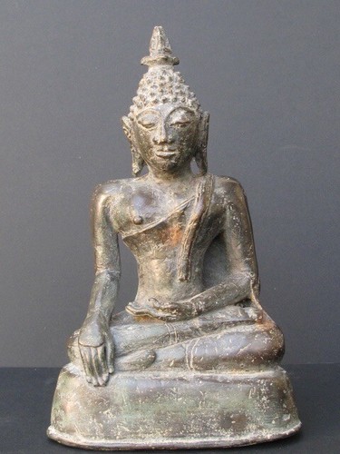 Ancien bouddha bronze - ancien,
